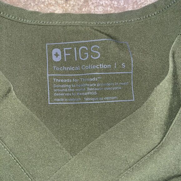 Figs (S) Moss Green Mens Jogger Scrub Pants & Top Set Technical Collection (FLAW - Picture 12 of 16